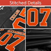Custom Black Red Personalized Split Two Tone Design Authentic Football Jersey